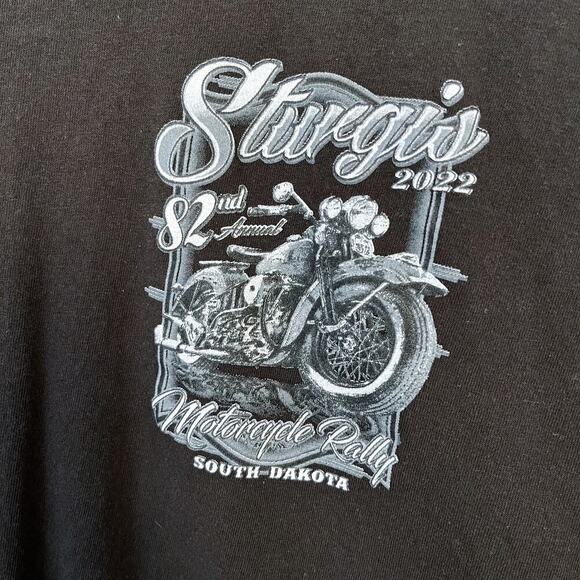 Sturgis 2022 82nd Motorcycle Rally T-Shirt Black Grayscale Mens XL Short Sleeve - Picture 4 of 8